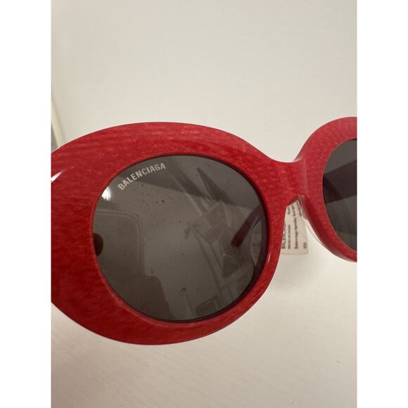 Balenciaga BB 0235S 003 0235 Rive Gauche Sunglasses Red/Grey 52mm main image 7